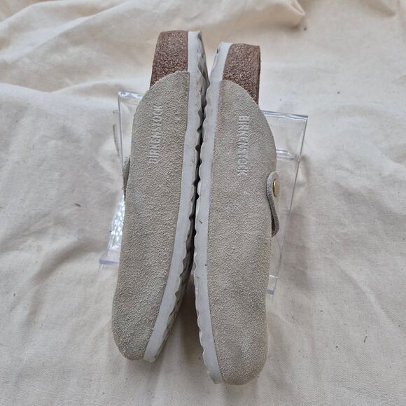 Birkenstock Suede Boston Cream Soft footbed size 38 US 7-7.5 - Picture 3 of 5